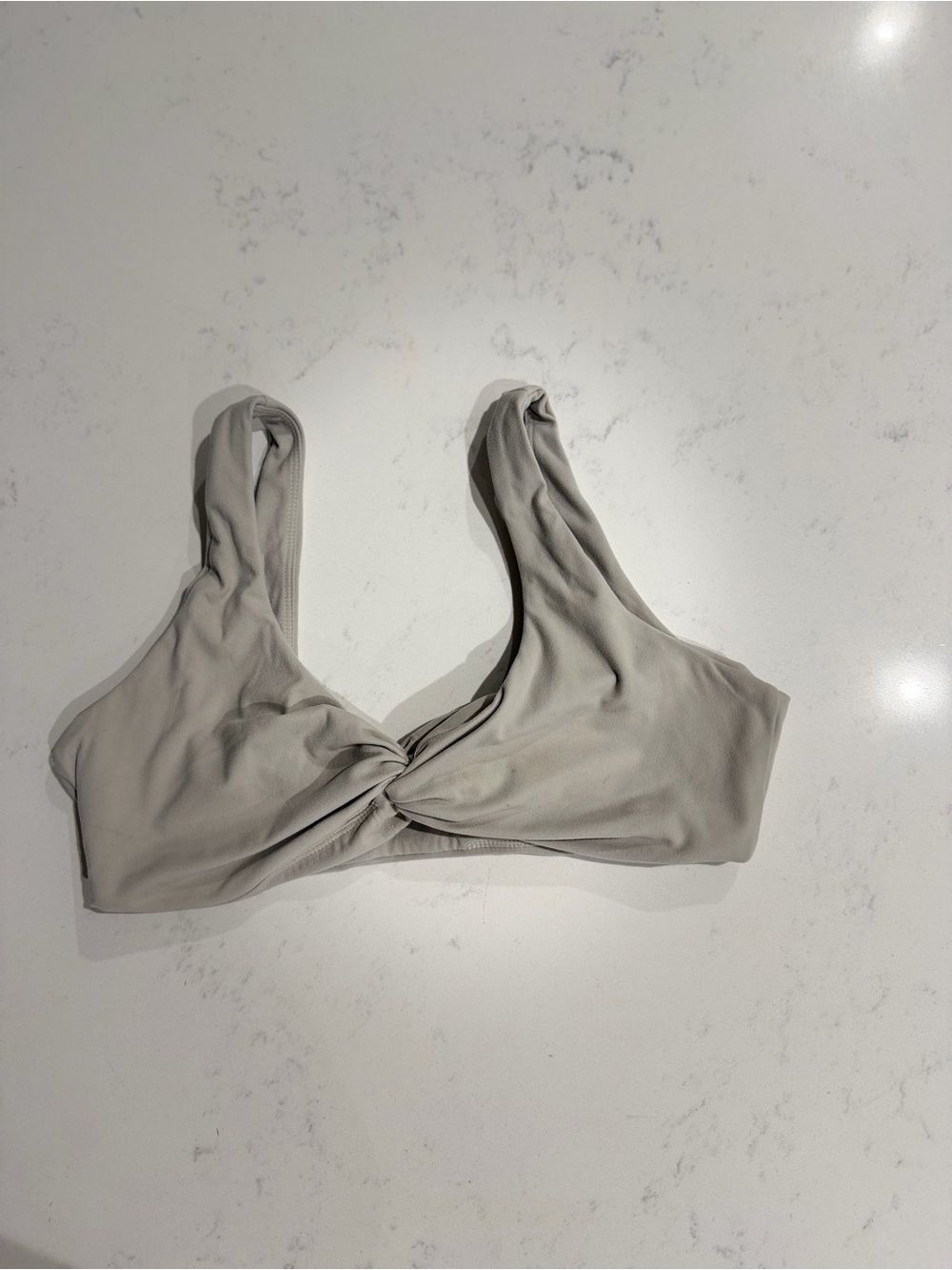 BuffBunny off white Twist Front Sports Bra